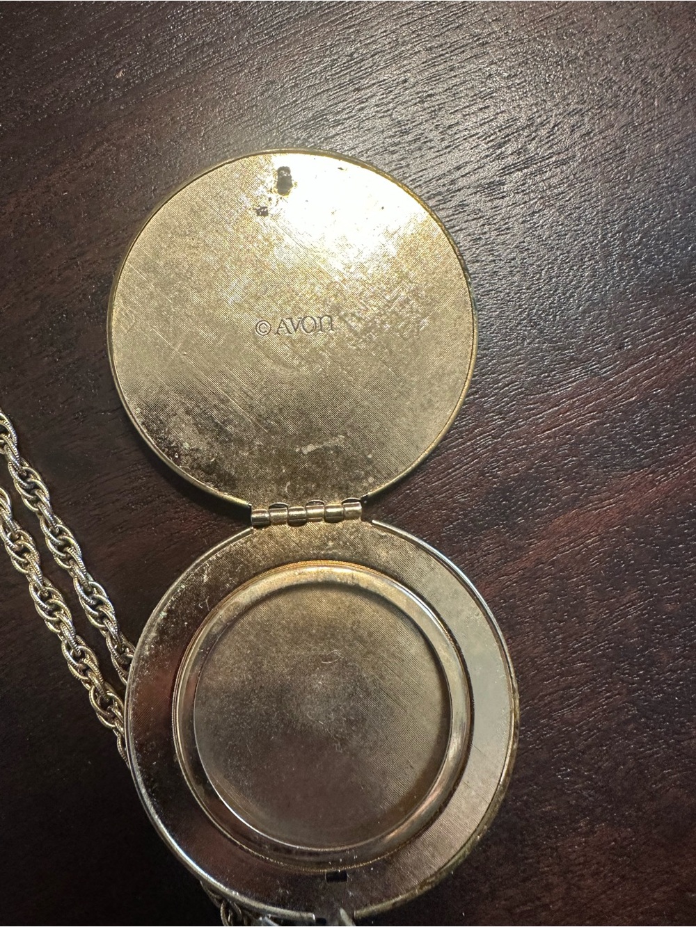 Vintage Floral Embroidered Locket Necklace in Gold - Picture 2 of 3